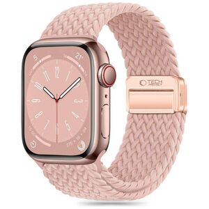 Strap for APPLE WATCH 4 / 5 / 6 / 7 / 8 / 9 / SE / ULTRA 1 / 2 (42 / 44 / 45 / 49 MM) Tech-Protect Nylonmag Dusty Rose pink 5906302312818