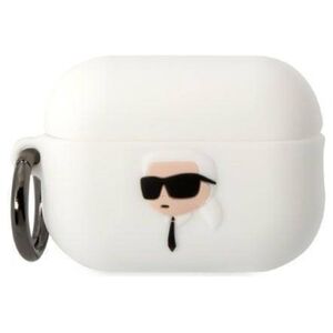 Case APPLE AIRPODS PRO 2 Karl Lagerfeld Silicone Karl Head 3D white 3666339099244
