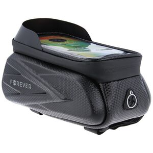 Waterproof bike frame bag with shell sides and phone holder Forever Outdoor black 5900495982285