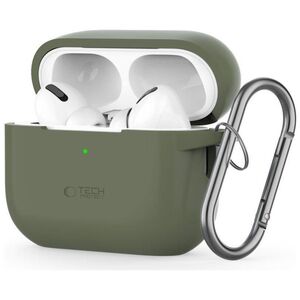 Case for APPLE AIRPODS PRO 1 / 2 Tech-Protect Silicone Hook Olive green 5906302313334