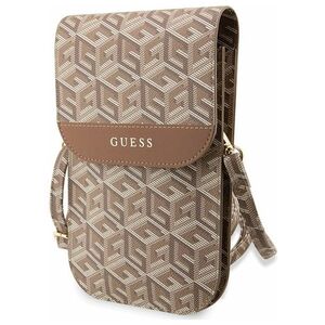 Guess bag for phone GUWBHGCFSEW brown Wallet GCube Stripe 3666339112752