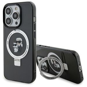 Karl Lagerfeld case for iPhone 15 Pro Max 6,7&quot; KLHMP15XHMRSKCK black hardcase Ring Stand Karl&Choupettte MagSafe 3666339169145