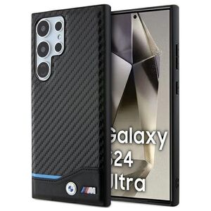BMW case for Samsung Galaxy S24 Ultra black Leather Carbon 3666339242671