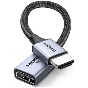 Ugreen HD165 HDMI (Male) / HDMI (Female) 8K Cable 0.15m - Gray 6941876215188