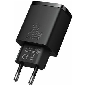 Baseus Φορτιστής Χωρίς Καλώδιο με Θύρα USB-A και Θύρα USB-C 20W Power Delivery / Quick Charge 3.0 Μαύρος (CCXJ-B01) (BASCCXJB01) έως 12 άτοκες Δόσεις