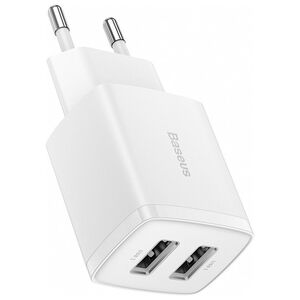 Baseus Φορτιστής Χωρίς Καλώδιο με 2 Θύρες USB-A 10.5W Λευκός (CCXJ010202) (BASCCXJ010202) έως 12 άτοκες Δόσεις