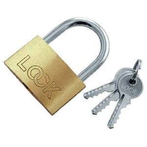 Modeco Kłódka LOCK mosiężna pałąkowa 50mm 6szt. MN-02-150