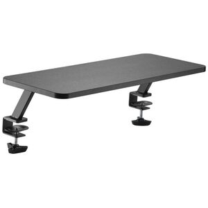 WP Podstawa pod monitor, mocowana do blatu biurka, czarny, metal / płyta mdf, 20 kg nośność, Powerton, ergo