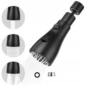 Noveen Przedłużka do baterii  dwufunkcyjna NOVEEN XL1077 black