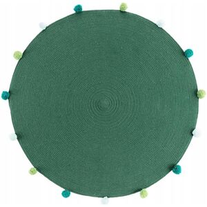 Douceur d`Interieur Okrągły dywanik z pomponami POMPOMPARTY, Ø 90 cm