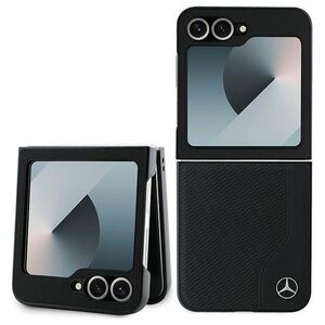 Original Case SAMSUNG GALAXY Z FLIP 6 Karl Lagerfeld Hardcase Leather Wood Imitation MagSafe (MEHMZF623RBGVK) black 3666339323080
