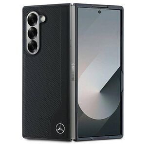 Original Case SAMSUNG GALAXY Z FOLD 6 Karl Lagerfeld Hardcase Leather Wood Imitation MagSafe (MEHMZFD623RBGVK) black 3666339323097
