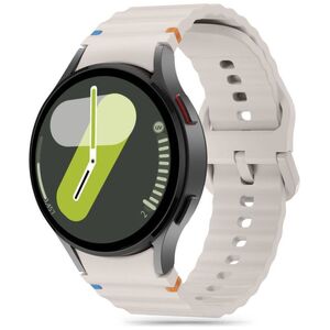 Strap for SAMSUNG GALAXY WATCH 4 / 5 / 5 PRO / 6 / 7 / FE Tech-Protect Silicone Sport Starlight creamy 5906302313426