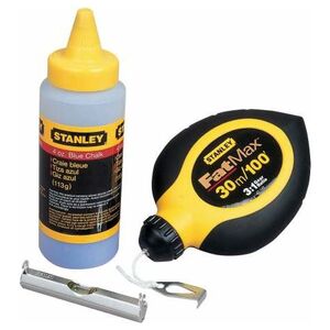 Stanley Sznur traserski FatMax 30m +kreda 115g + poziomica sznurkowa 47-681