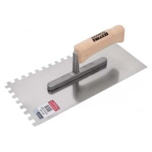 Modeco Paca nierdzewna zębata uchwyt drewno 280x130x10mm - MN-73-410