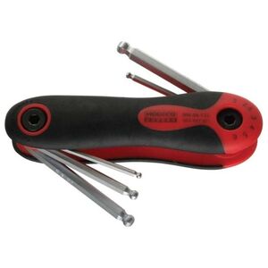 Modeco Zestaw kluczy imbusowych hex wielofunkcyjne 2-6mm z kulką 6szt. (MN-54-132)