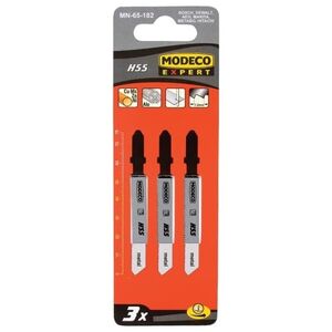 Modeco Brzeszczoty do wyrzynarek typu T 76x2mm cięcie krzywoliniowe stali 3szt. - MN-65-183