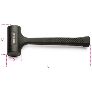 Beta Tools Młotek bezodrzutowy rączka z tworzywa sztucznego 320mm (1391/50)