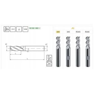 Fanar FREZ TRZPIENIOWY WEGLIK FI 12,0 32/ 83 Z3 HA12 VHM AL 345 - M9-341700-0120**