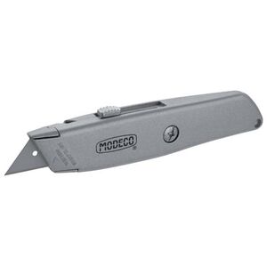 Modeco Nóż z wymiennymi ostrzami trapezowymi 19x50mm aluminiowy - MN-63-032