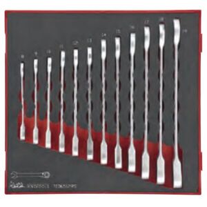 Teng Tools Zestaw kluczy płasko-oczkowych z grzechotką 8-19mm 12szt. (238270102)
