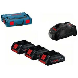 Bosch Akumulatr 18V 3x4.0Ah Gba Procore+ładowarka Gal 1880CV+L-BOXX 102 (B0615990L1R)
