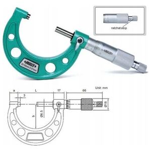 Insize MIKROMETR 0- 25 STANDARD /CERT. (Z)