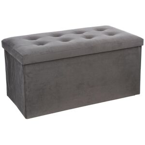 Atmosphera Pufa pikowana Adaline Grey 76x38 cm