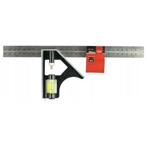 EXPERT KĄTOWNIK WIELOFUNKCYJNY 300X100 MM, PRZESUWANE RAMIĘ Z LIBELLĄ [EXPERT] - 1sz
