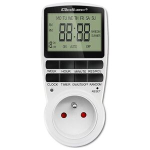 Qoltec Elektroniczny programator czasowy PC0628 | 3680W | 16A | LCD