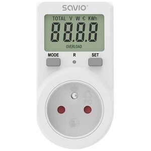 Savio Watomierz z wywietlaczem LCD, 16A, 3680W, AE-02