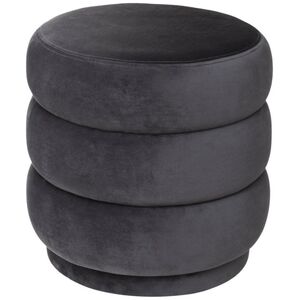 Atmosphera Pufa welurowa SINA, Ø 40 cm, antracyt