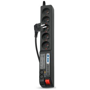 Listwa zasilająca Acar 504W przeciwprzepięciowa 5 gniazd 1.8 m czarna (W0069)
