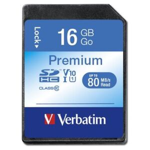 Karta Verbatim Premium SDHC 16 GB Class 10 UHS-I/U1 V10 (43962)