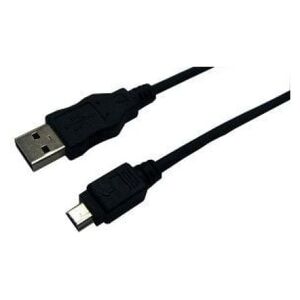 Kabel USB LogiLink USB-A - miniUSB 1.8 m Czarny (CU0014)