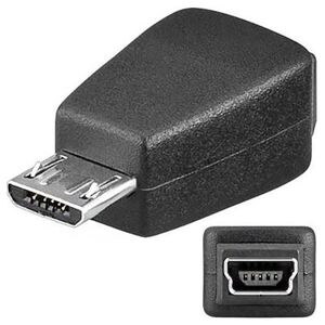 Adapter USB PremiumCord microUSB - miniUSB Czarny  (kur-11)