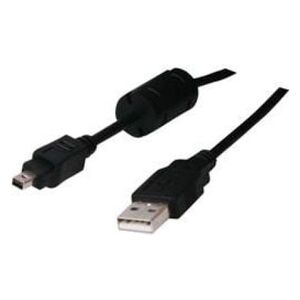 Kabel USB Logo USB-A - miniUSB 1.8 m Czarny (31178)