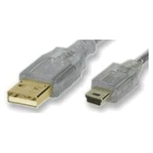 Kabel USB PremiumCord USB-A - miniUSB 3 m Przezroczysty (ku2m3a)