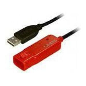 Kabel USB Lindy USB-A - USB-A 12 m Czarny (42782)