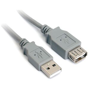 Kabel USB PremiumCord USB-A - USB-A 0.5 m Szary (kupaa05)