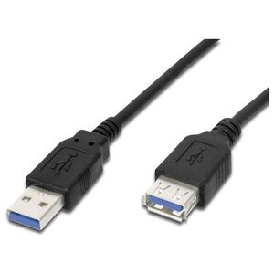 Kabel USB PremiumCord USB-A - USB-A 1 m Czarny (ku3paa1bk)