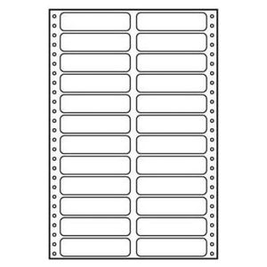 Logo Etykiety tabelaryczne A4, dwurzędowe, białe, 24 etykiety, 25 szt. (32108)