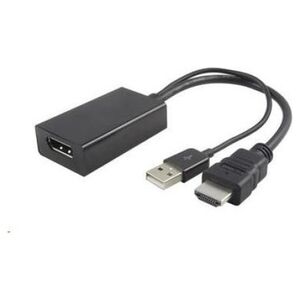 Adapter AV PremiumCord HDMI - DisplayPort + USB-A czarny