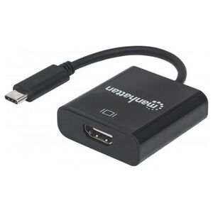 Adapter USB Manhattan USB-C - HDMI Czarny  (151788)