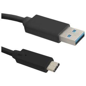 Kabel USB Qoltec USB-A - USB-C 0.25 m Czarny (50420)