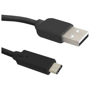Kabel USB Qoltec USB-A - USB-C 0.25 m Czarny (50496)