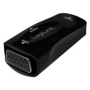 Adapter AV LogiLink HDMI - D-Sub (VGA) + Jack 3.5mm czarny (CV0108)