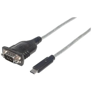 Kabel USB Manhattan USB-C - RS-232 0.45 m Przezroczysty (151283)