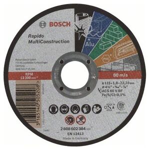 Bosch Tarcza tnąca prosta Rapido Multi Construction 115 x 22,23 x 1,0mm (2.608.602.384)