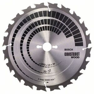 Bosch Tarcza pilarska Construct Wood 300 x 20mm 20z (2.608.640.700)